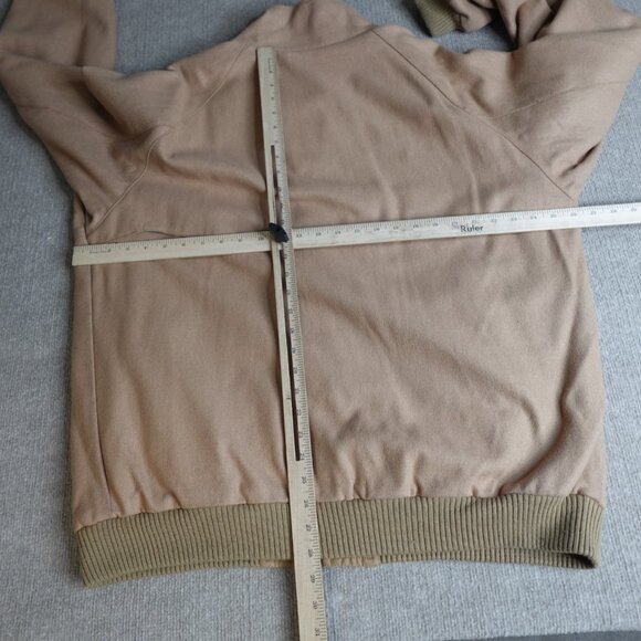 Vintage Melton Jacket XL Beige Bomber Harrington Reversible Wool Blend - Picture 9 of 16